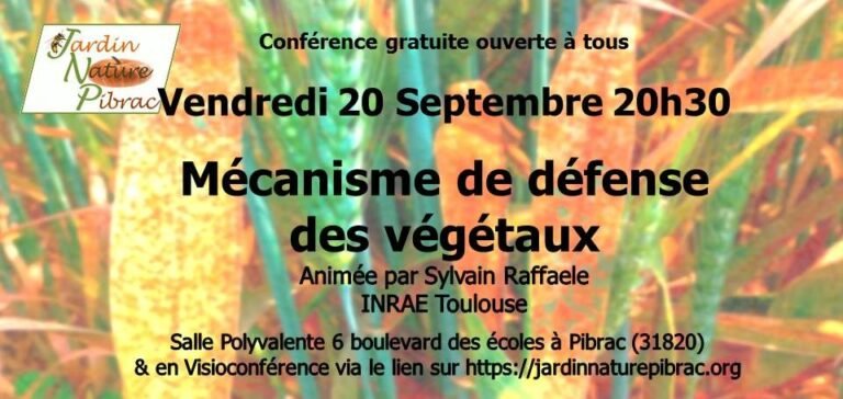 Conférence à Pibrac : Mécanismes de défense des végétaux