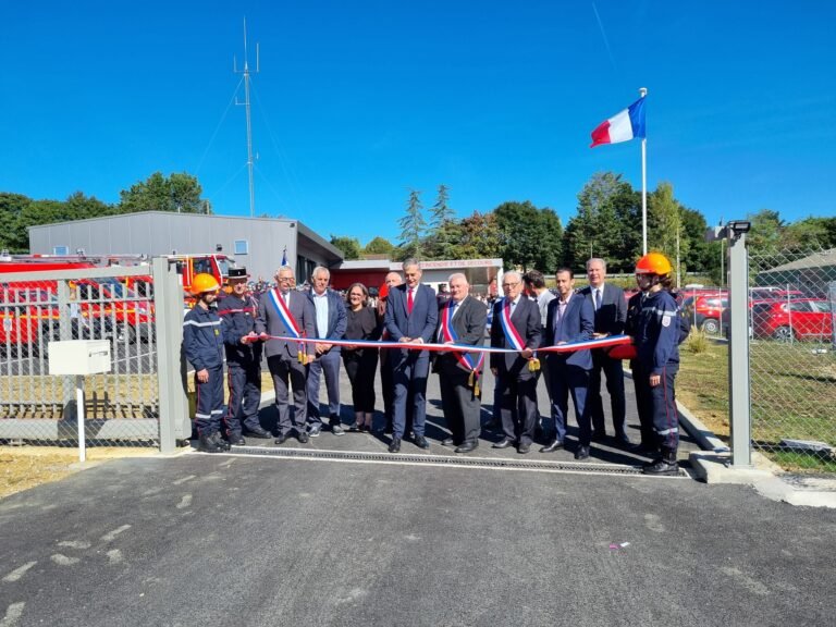 Cérémonies d’inauguration des travaux du CIS de Barcelonne-du-Gers, Miradoux, Montesquiou