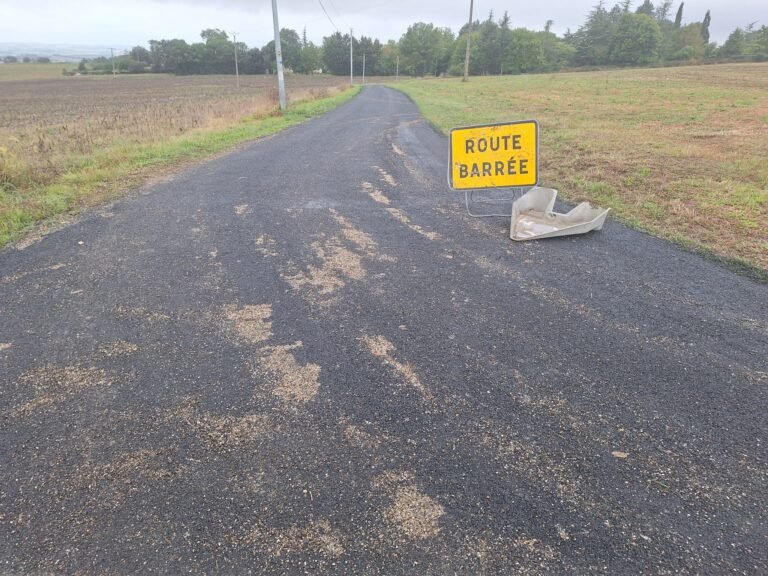 Lectoure : dégradation des routes communales en cours de travaux