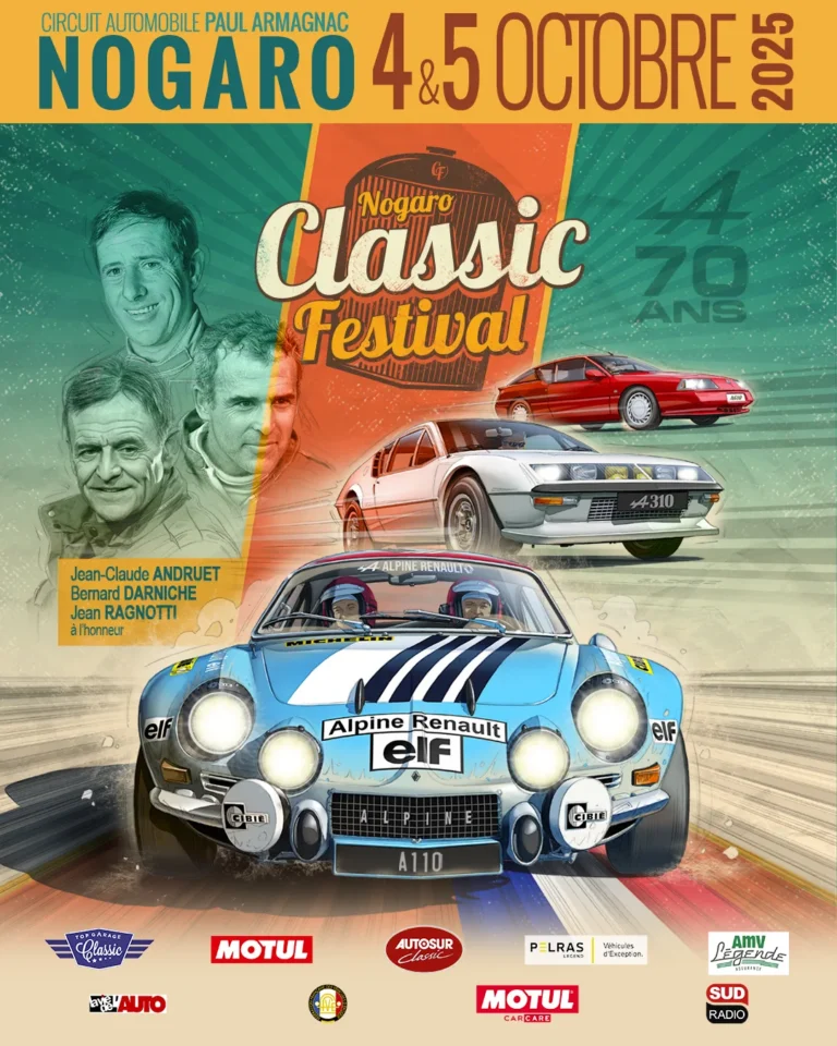 Classic Festival 2025 : Nogaro célèbre les légendes de l’automobile