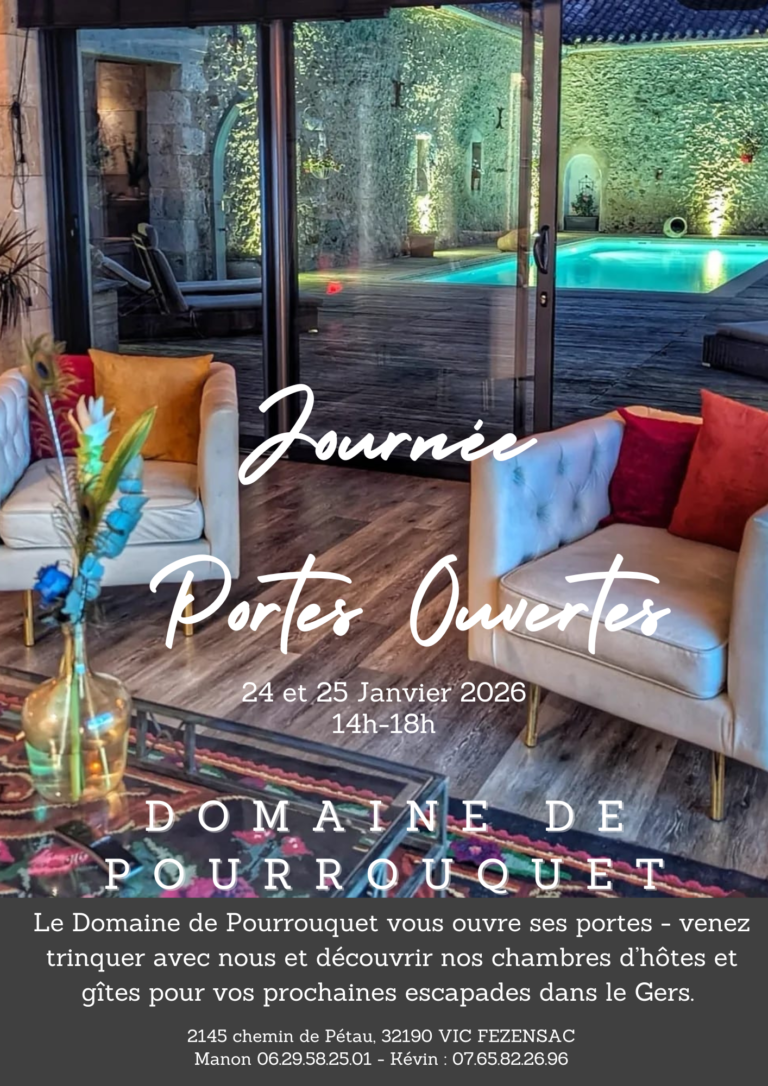 Journées portes ouvertes au Domaine de Pourrouquet : un week‑end pour découvrir un havre de paix à Vic‑Fezensac