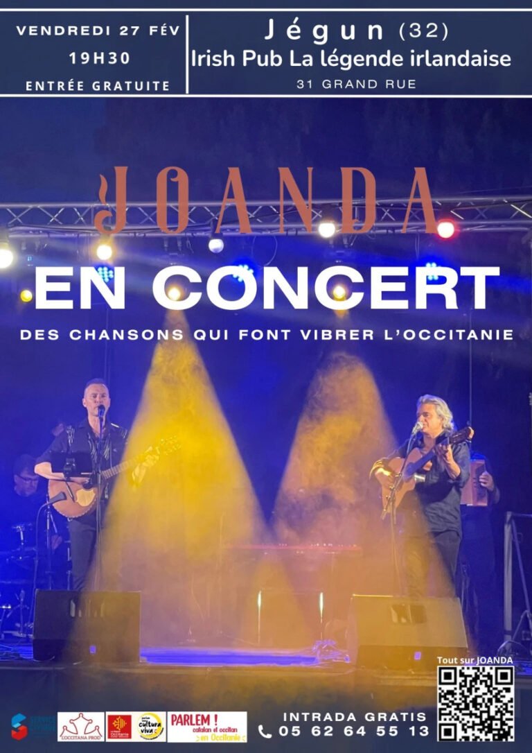Jegun : JOANDA en concert acoustique, l’Occitanie en pleine lumière